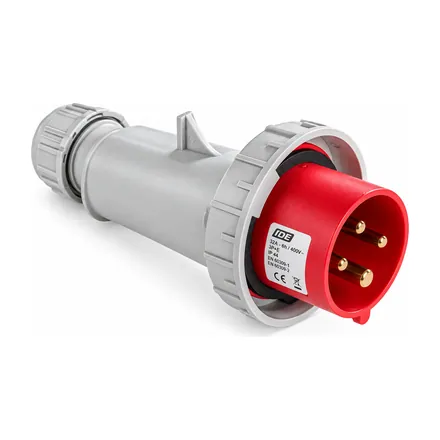 IDE industrial portable plug, IP44, 3P+E, 380V, 16A, 6h