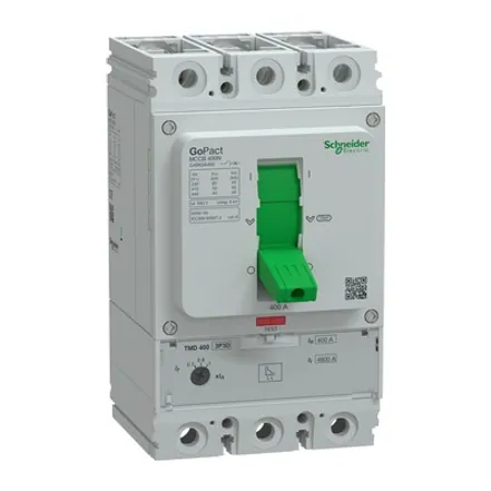 GoPact 400N MCCB, 3P, 400A, adjustable trip