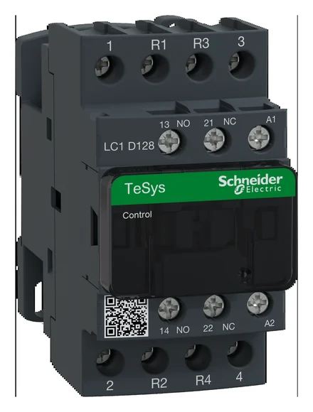 TeSys D contactor, 4P, 25A AC-1, 2NO + 2NC, 220V AC coil