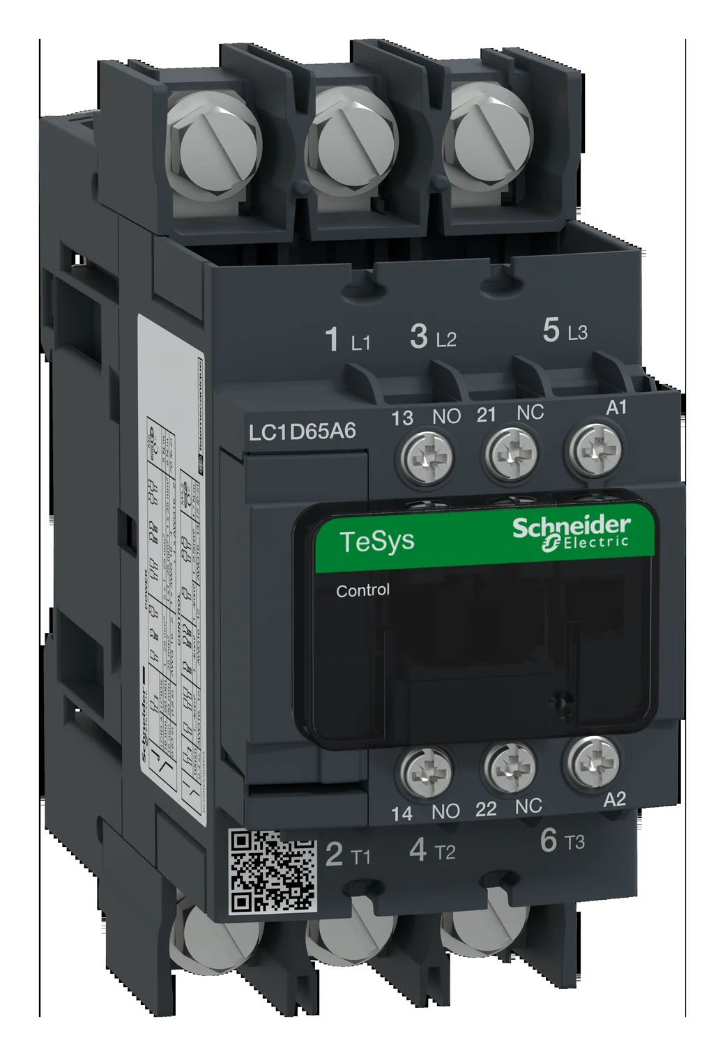 TeSys D contactor, 3P, 65A AC-3, 30kW, 220V AC coil, EverLink terminals