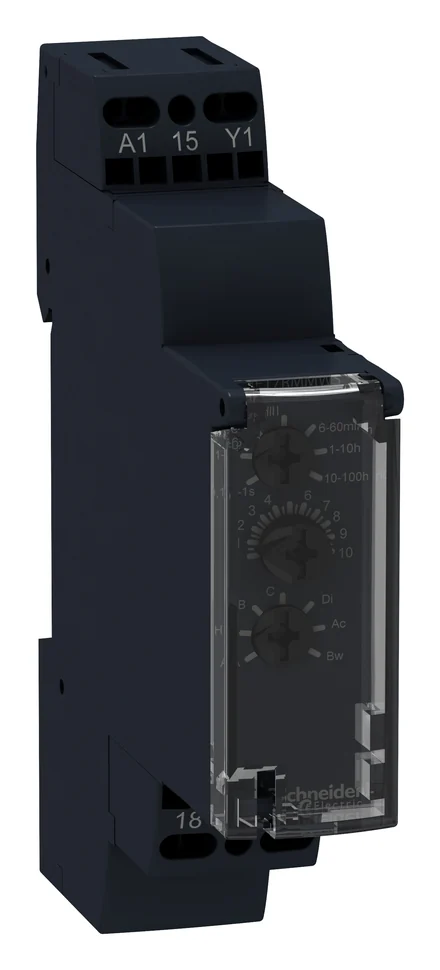 Zelio RE17 multifunction timer relay, 1C/O, 12-240V AC/DC