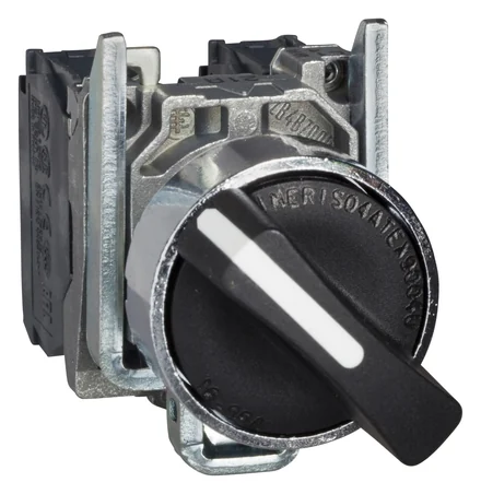 Harmony XB4 selector switch, 2 positions spring return, 1NO