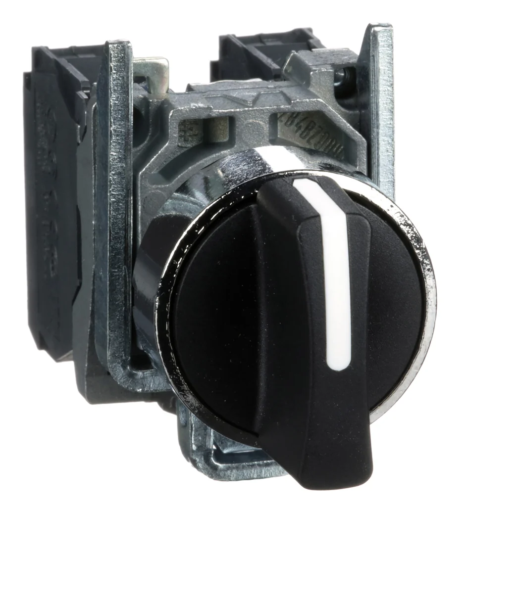 Harmony XB4 selector switch, 3 positions spring return, 2NO