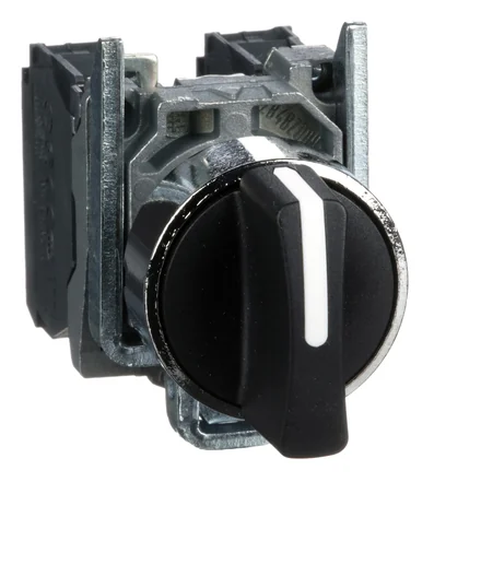 Harmony XB4 selector switch, 3 positions spring return, 2NO
