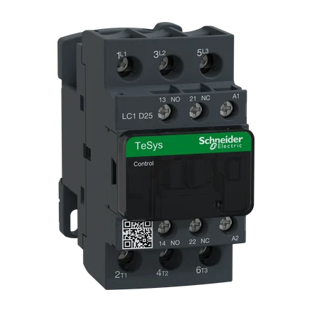 TeSys D Contactor, 25A, AC-3, 11kW, 220V AC Coil, 1NO + 1NC