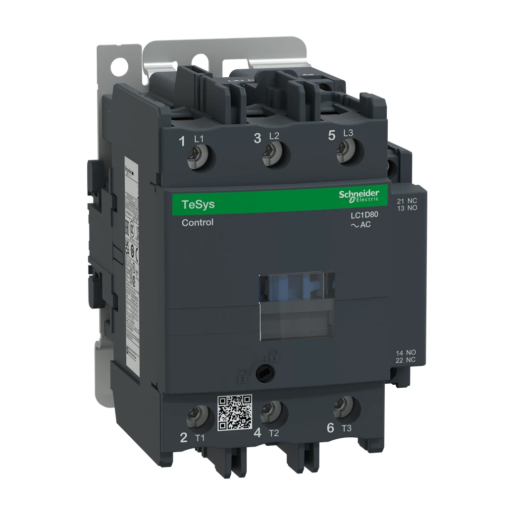 TeSys D Contactor, 80A, AC-3, 37kW, 220V AC Coil, 1NO + 1NC