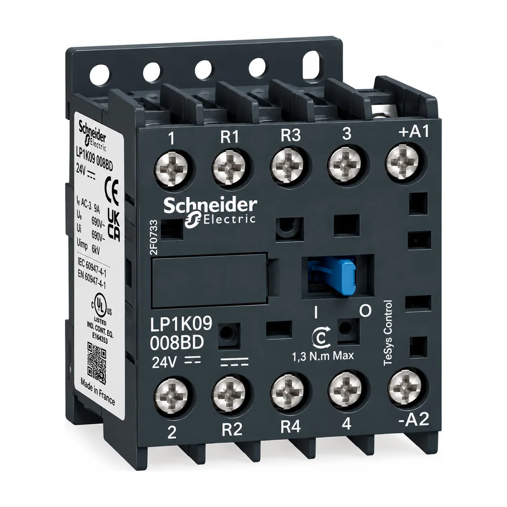 TeSys K Contactor, 4P (2NO + 2NC), 20A AC-1, 24V DC Coil