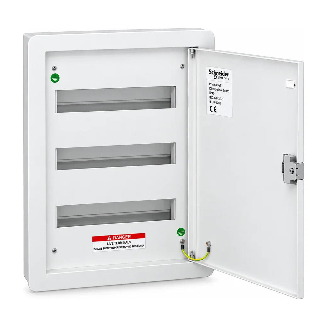 Distribution board, DBSeT, 100A, 3 row, flush mount