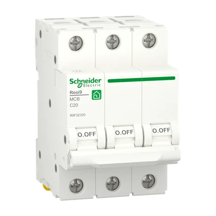 Resi9 MCB, 3P, 20A, C Curve, 4.5kA