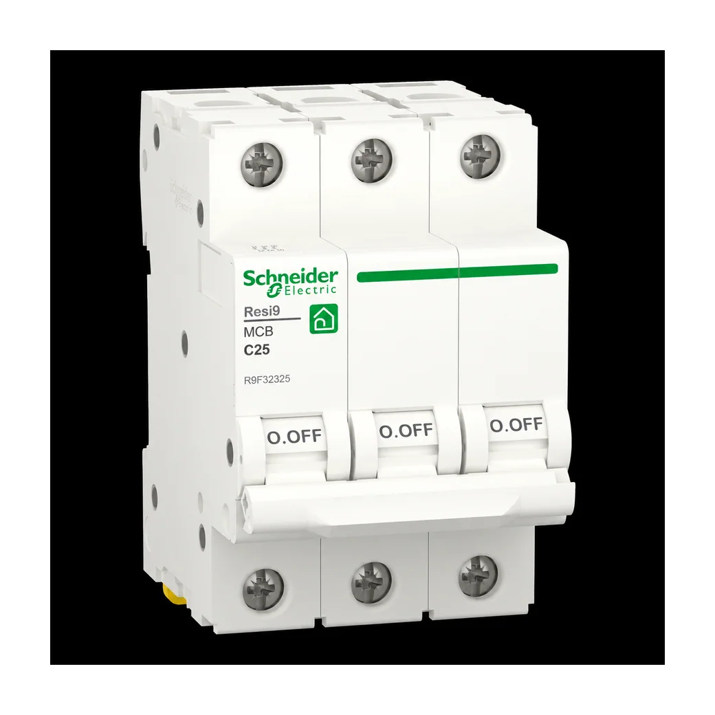 Resi9 MCB, 3P, 25A, C Curve, 4.5kA