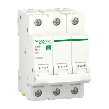 Resi9 MCB, 3P, 63A, C Curve, 4.5kA