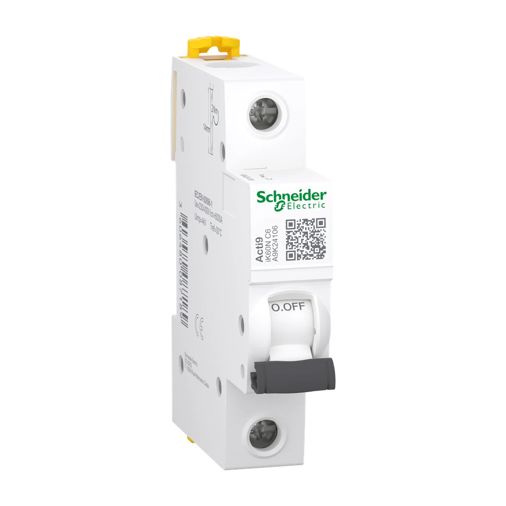 Acti9 iK60N MCB, 1P, 6A, C Curve, 6kA