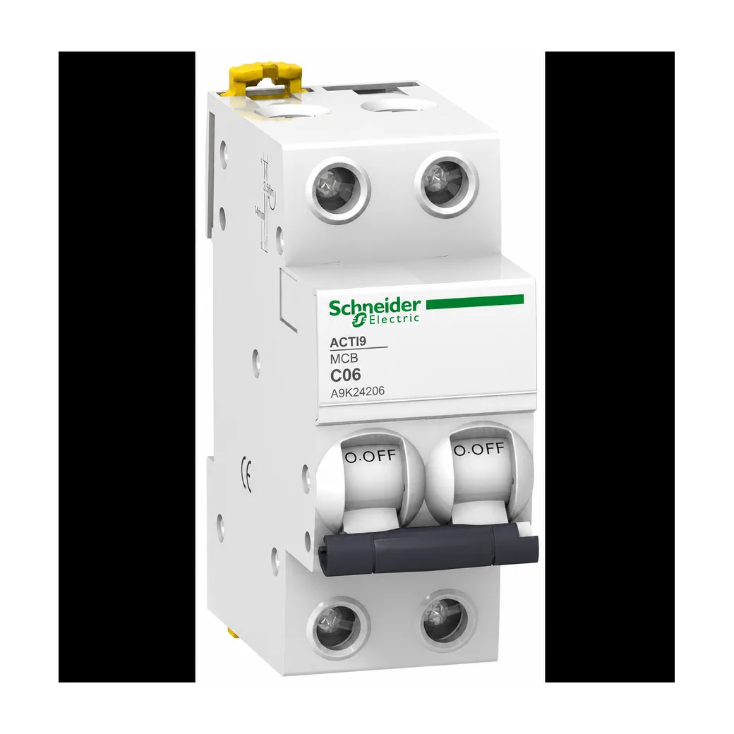 Acti9 iK60N MCB, 2P, 6A, C Curve, 6kA