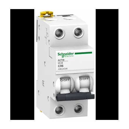 Acti9 iK60N MCB, 2P, 6A, C Curve, 6kA