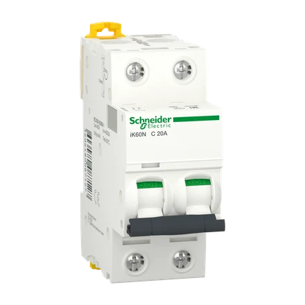 Acti9 iK60N MCB, 2P, 20A, C Curve, 6kA