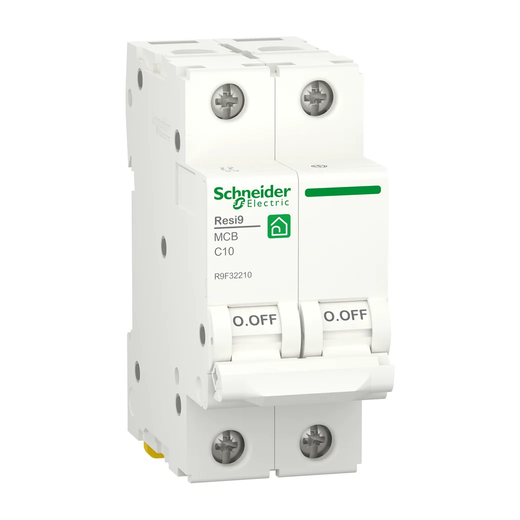 Resi9 MCB, 2P, 10A, C Curve, 4.5kA